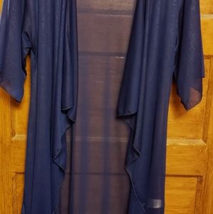 LuLaRoe Monroe size small - Navy with Mint Fringe